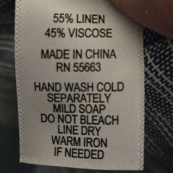 For Cynthia Blue Pin Striped Linen Blend Sheath Maxi Dress Size M - Picture 6 of 6